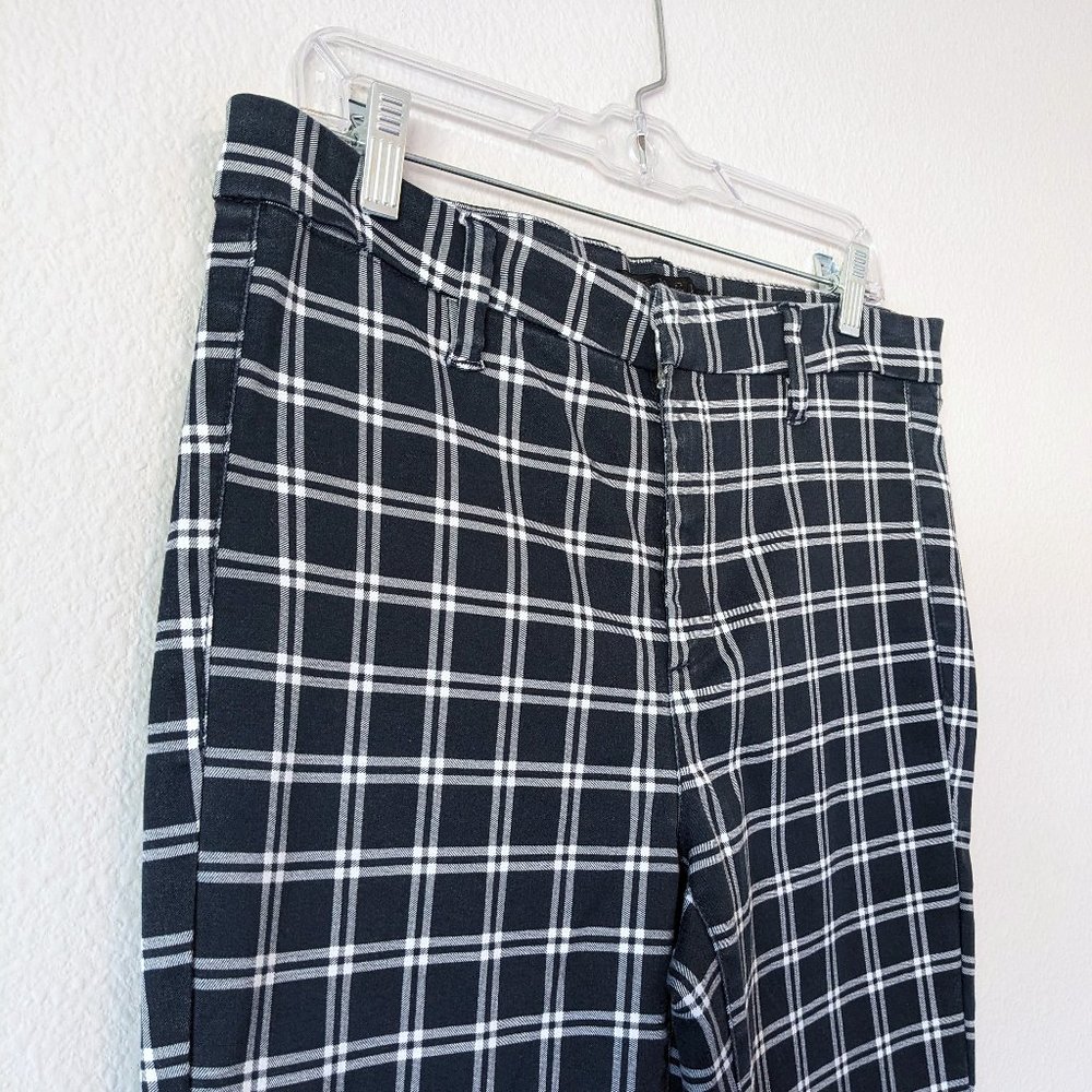 TINSEL Blue Windowpane Plaid Skinny Pant SZ 10